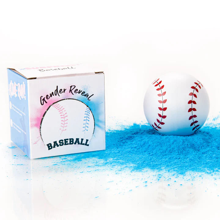 Blue Powder Gender Reveal Baseball