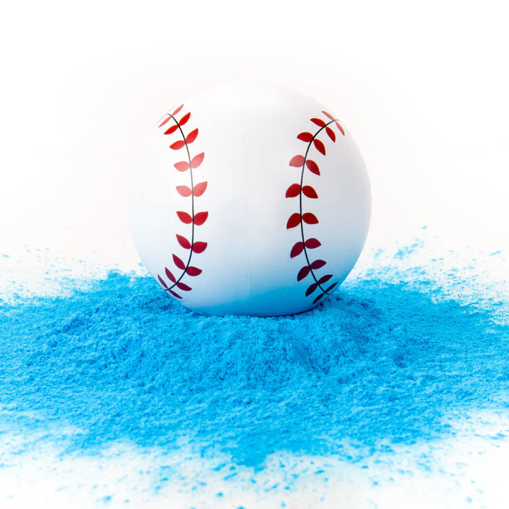 Blue Powder Gender Reveal Baseball